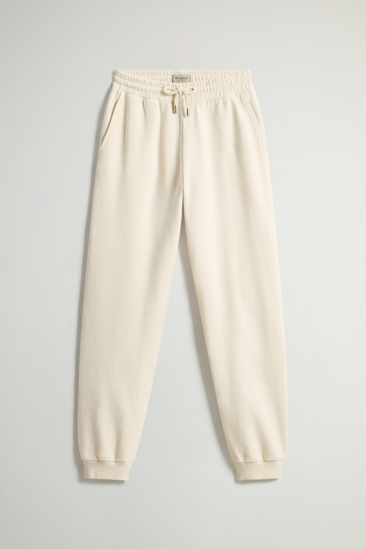 Pure Cotton Pants with Drawstring and Rear Pocket White photo 4 | Woolrich