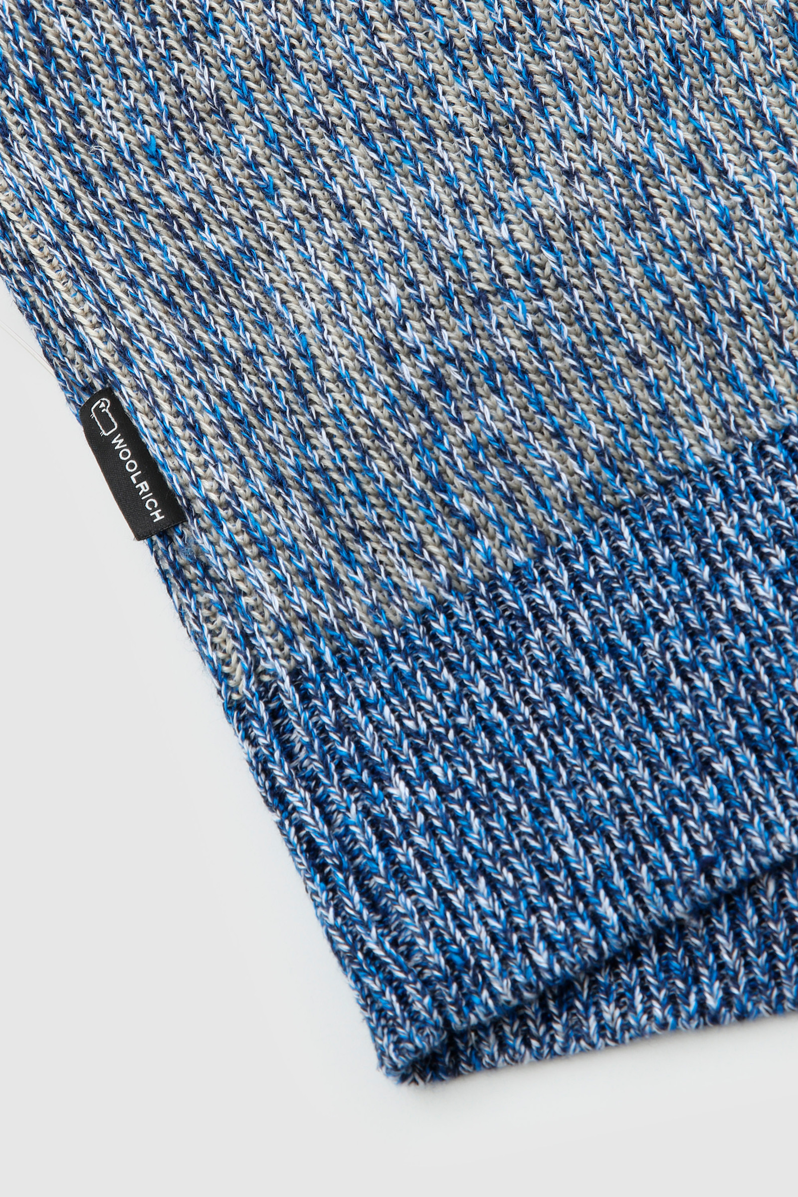 Jersey de cuello redondo en mezcla de lino y algodón azul photo 6 | Woolrich