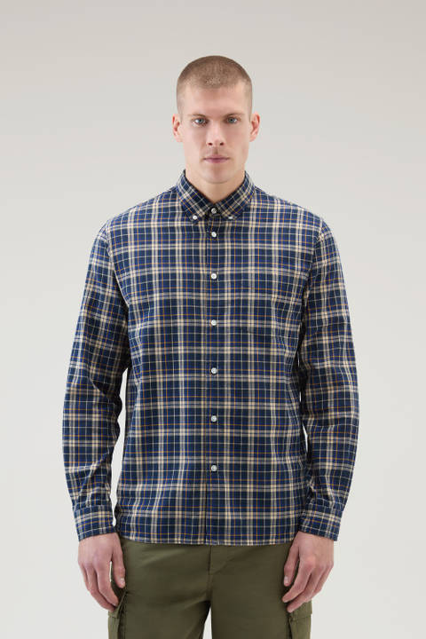 Checked Madras Shirt in Pure Cotton Blue | Woolrich
