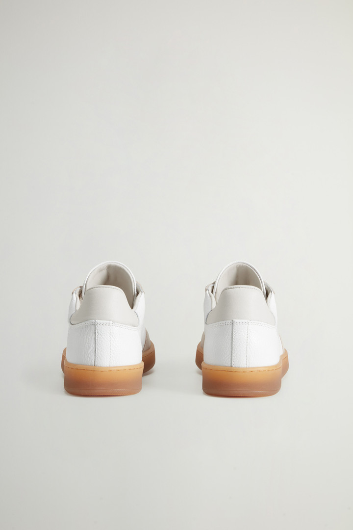 Swing Court Leather Sneakers with Suede Details White photo 3 | Woolrich