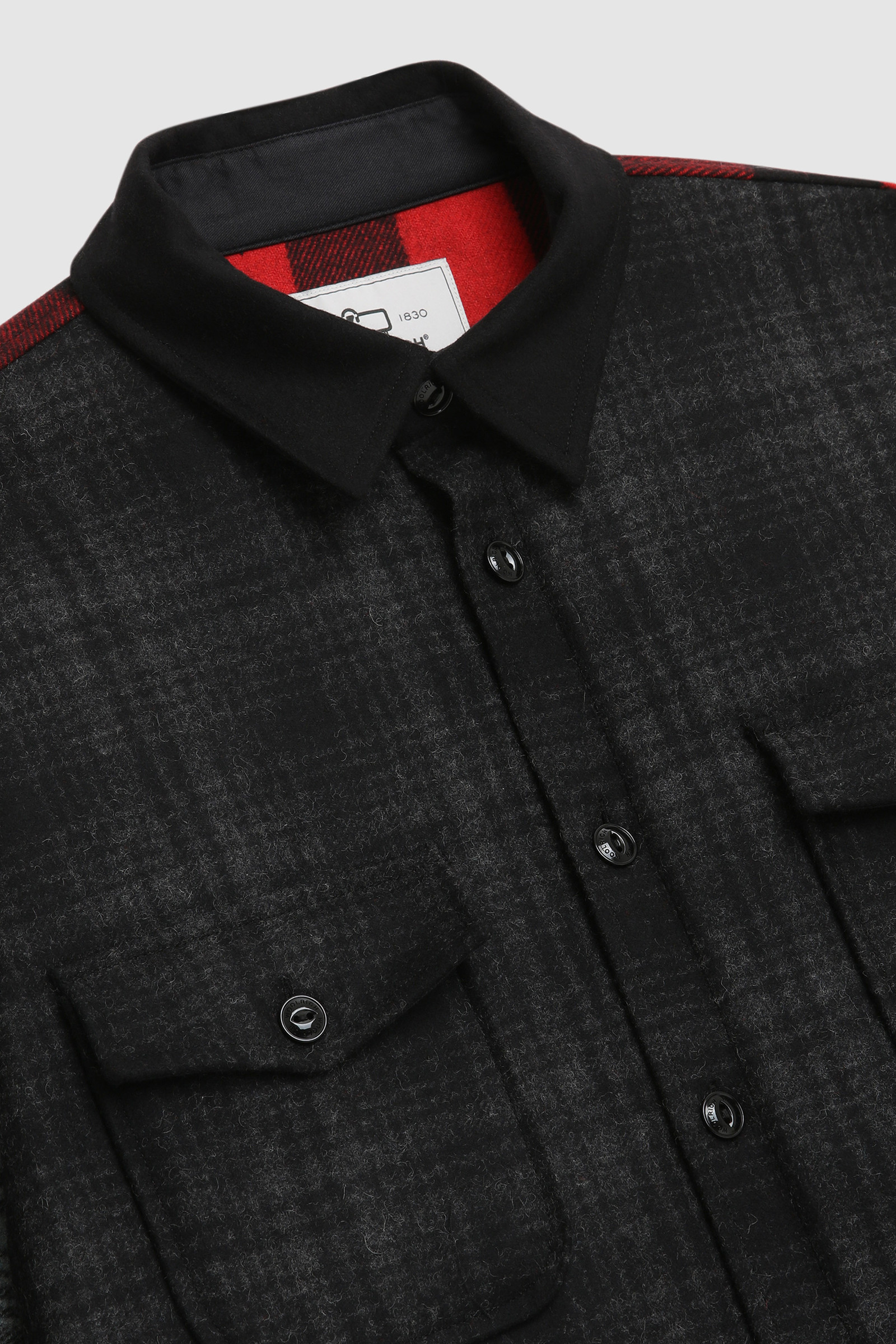 Camisa Alaskan Melton de lana italiana reciclada grey photo 7 | Woolrich