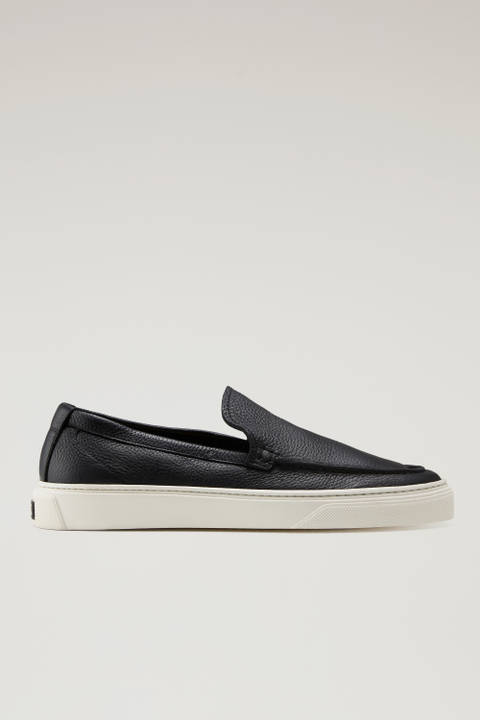 Slip-on Loafers in Leather Black | Woolrich