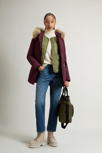 Arctic Parka in Urban Touch with Detachable Fur Purple | Woolrich