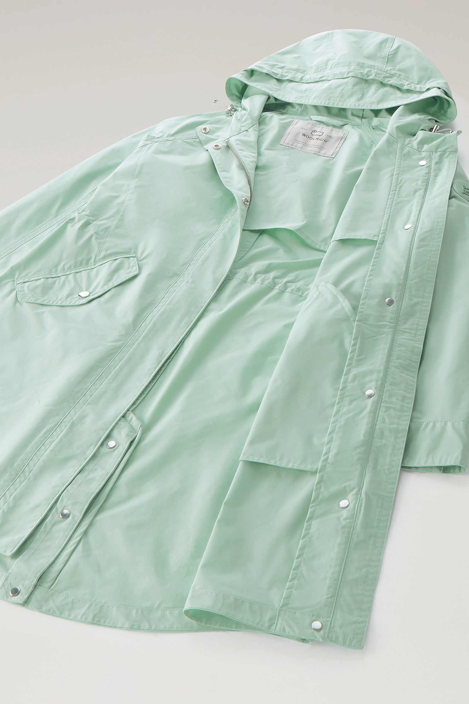 Long Summer Parka in Urban Touch Green photo 10 | Woolrich