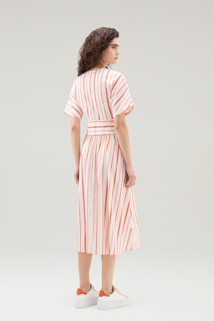 Striped Dress in Cotton Blend Poplin White photo 3 | Woolrich
