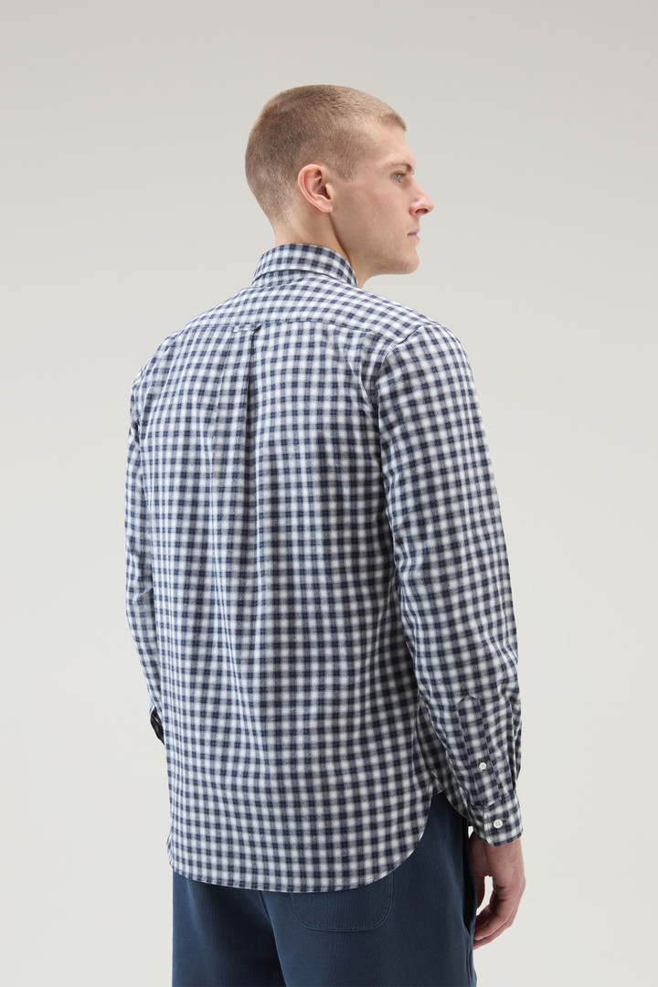 Pure Cotton Checked Shirt Blue photo 3 | Woolrich