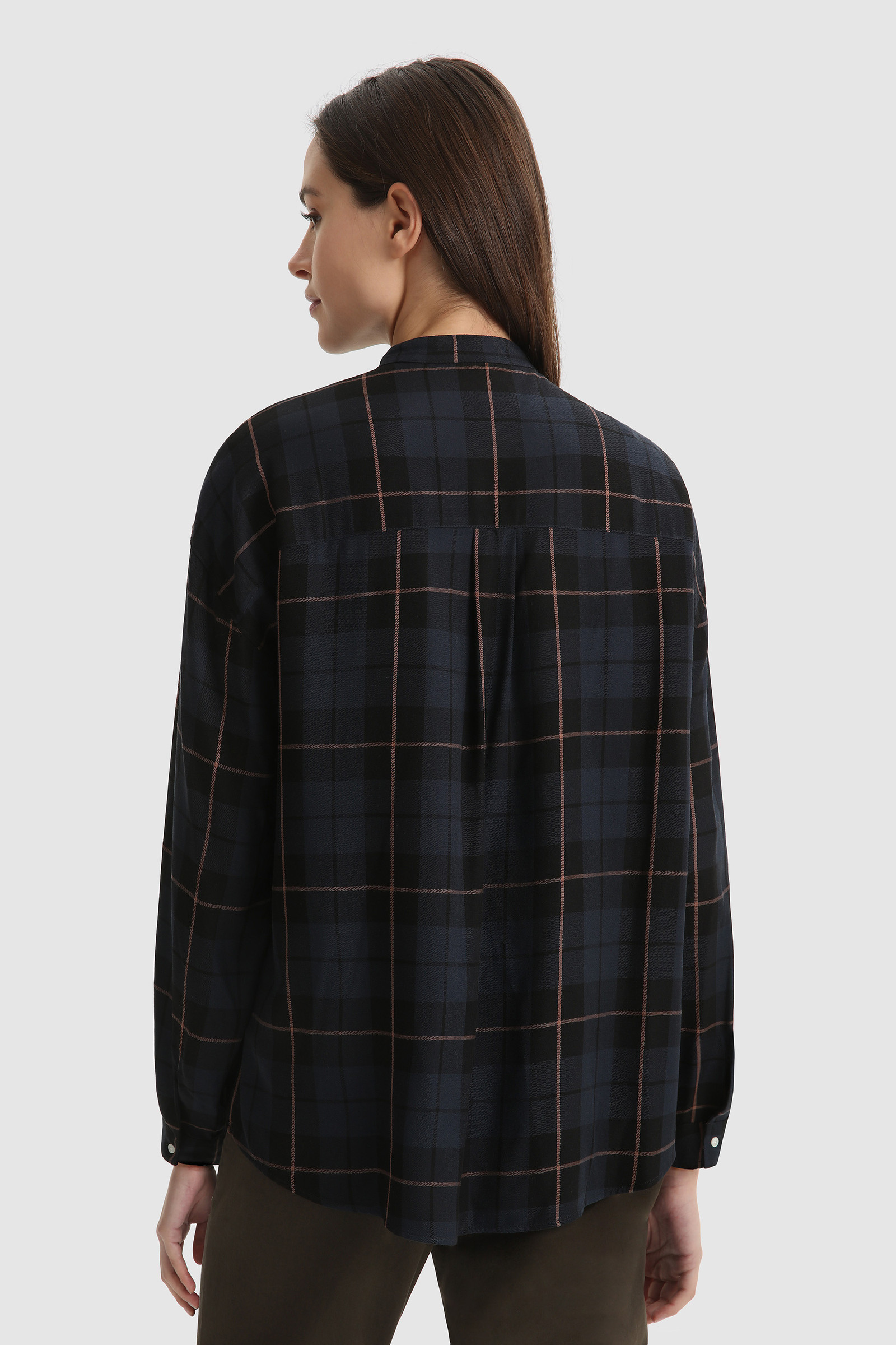 Twill Shirt with band collar