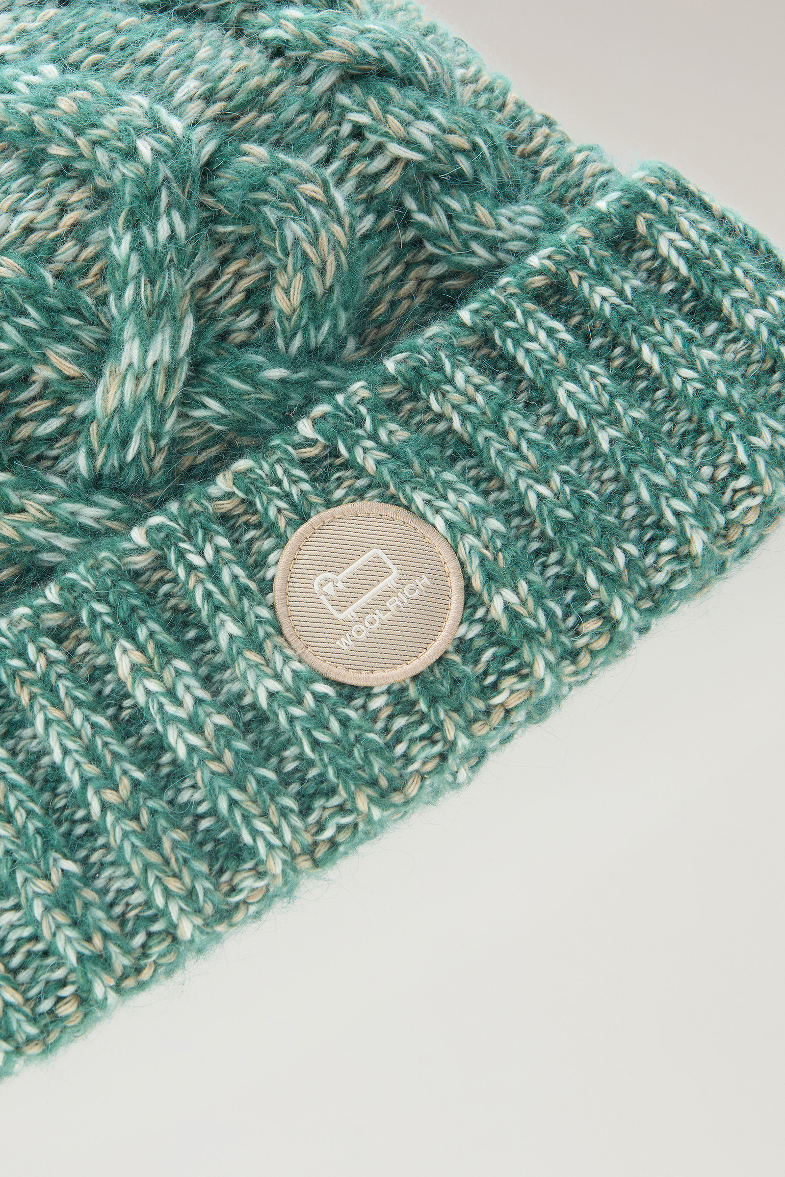 Beanie in Wool and Mohair Blend Green photo 3 | Woolrich