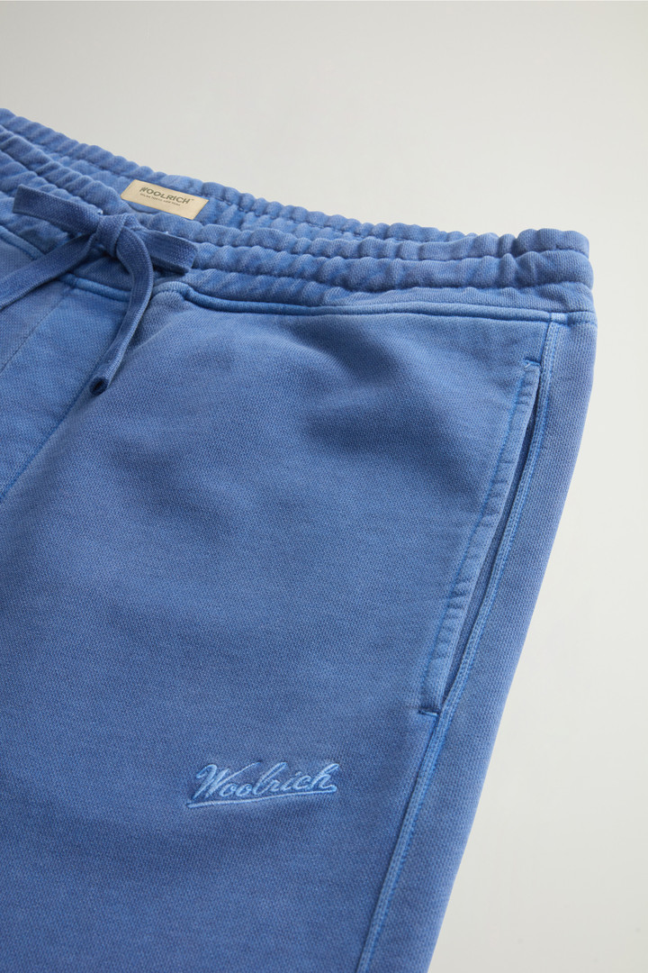 Garment-Dyed Pants in Pure Cotton Fleece Blue photo 6 | Woolrich