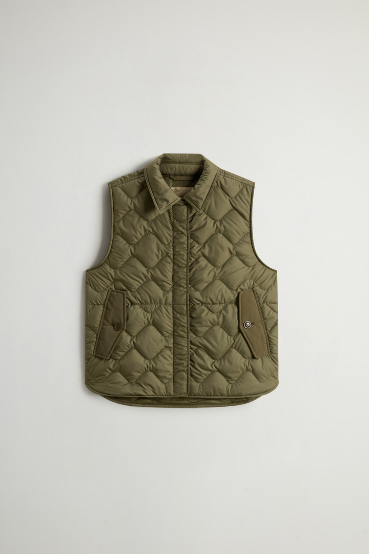 Quilted Microfiber Heritage Vest Green photo 5 | Woolrich