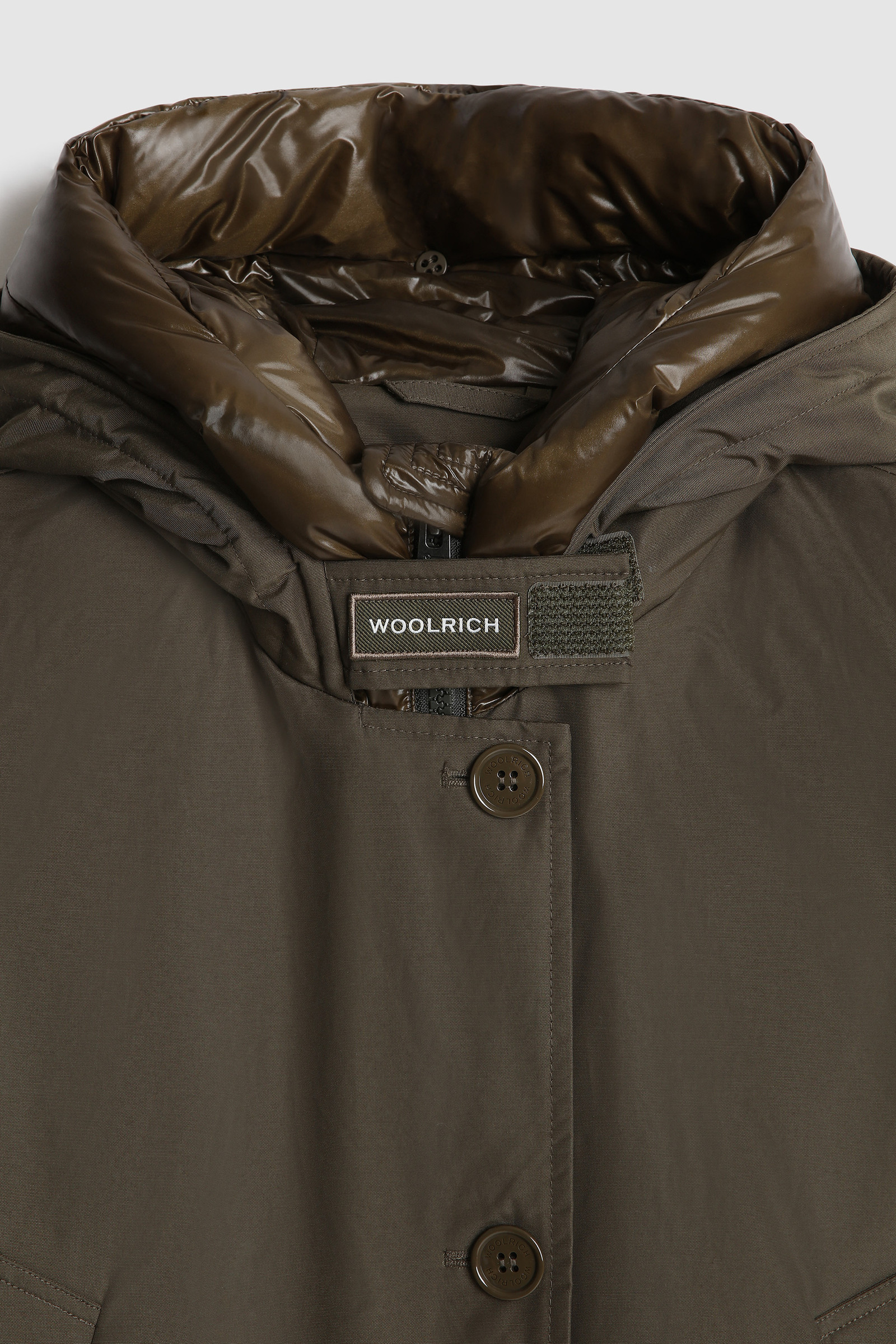 Arctic Parka avec col montant et capuche double Vert photo 8 | Woolrich