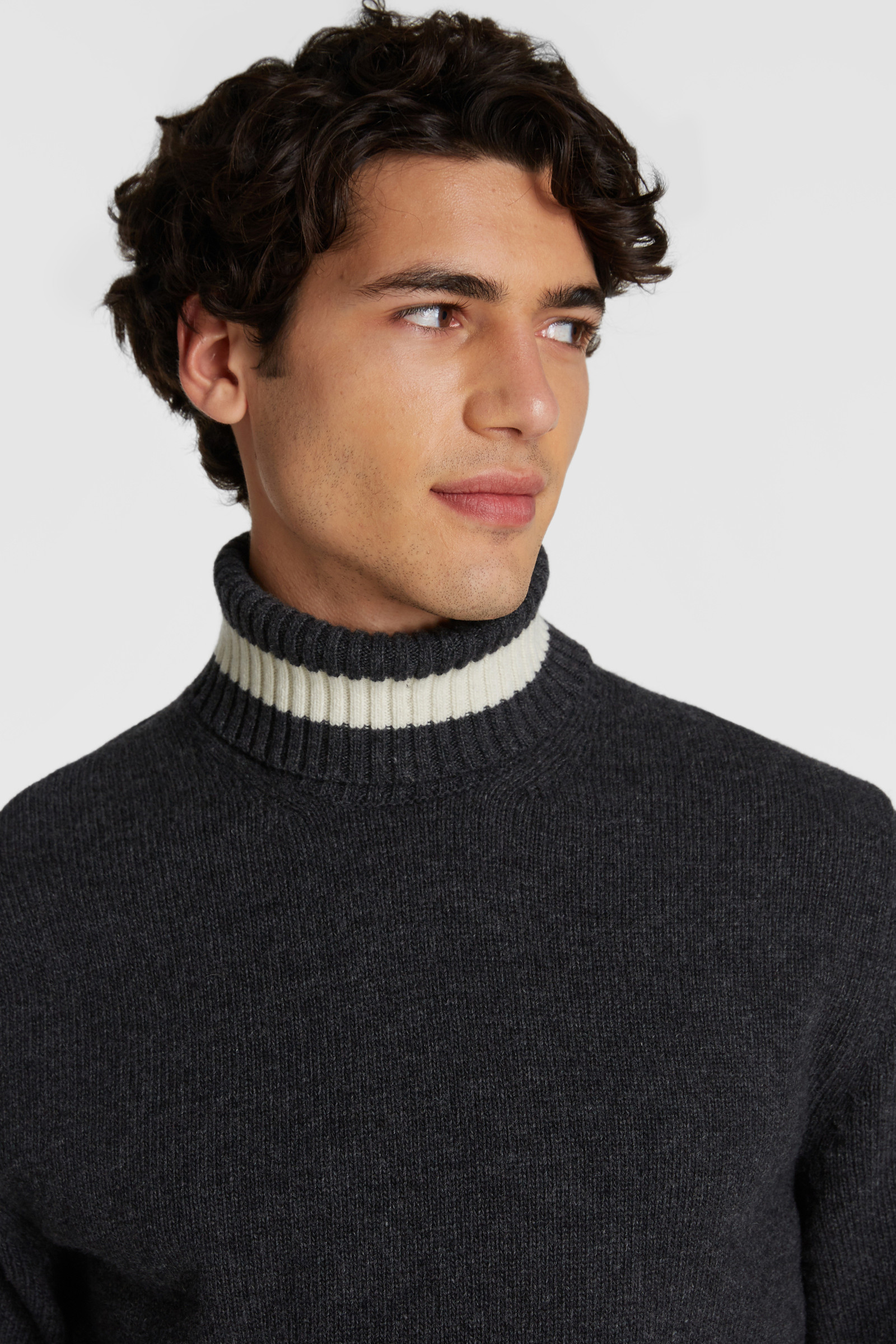 Maglione In Lana Girocollo Color Block