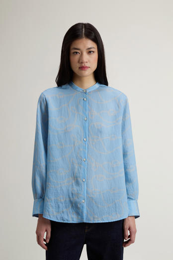 Chemise en lyocell mélangé Bleu photo 1 | Woolrich