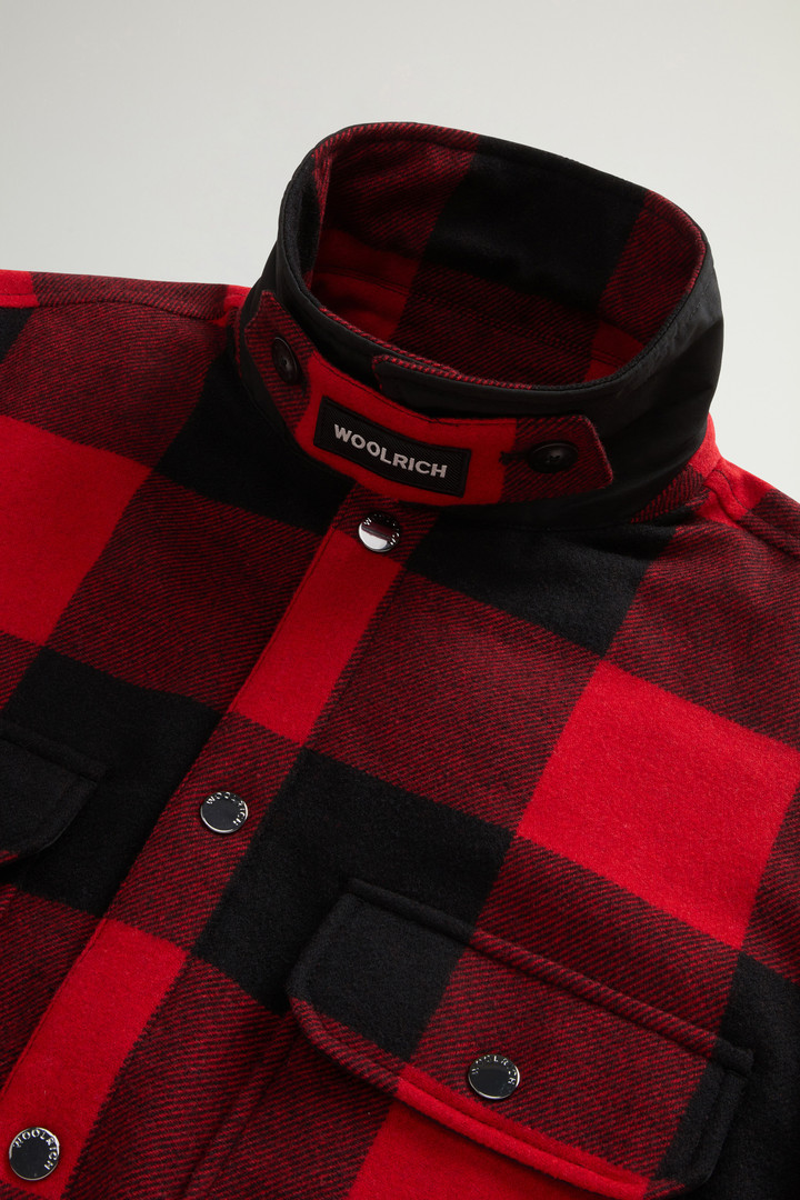 WOOL CHECK ALASKAN SHIRT JACKET Rouge photo 6 | Woolrich