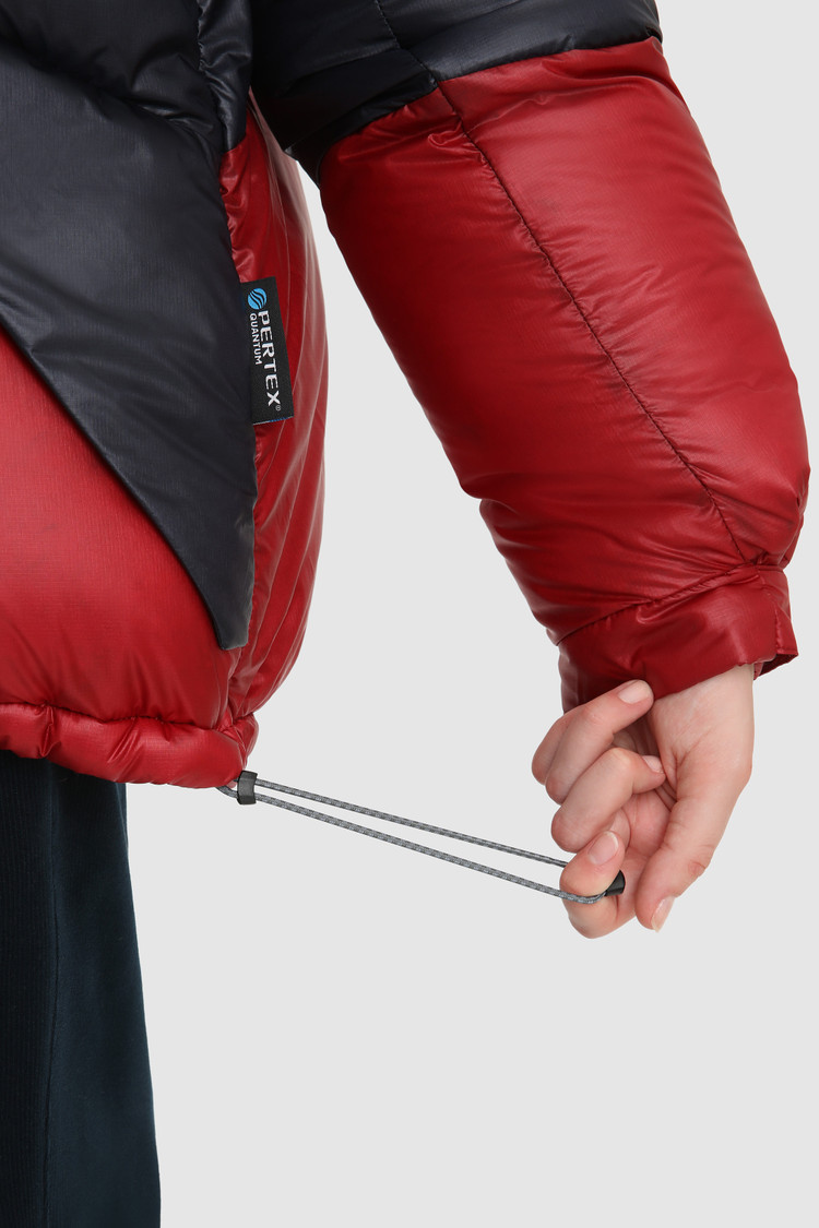 Parka met dons in diamantstiksel