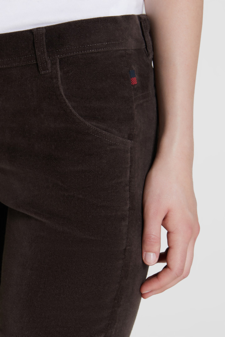 Pantaloni in velluto stretch