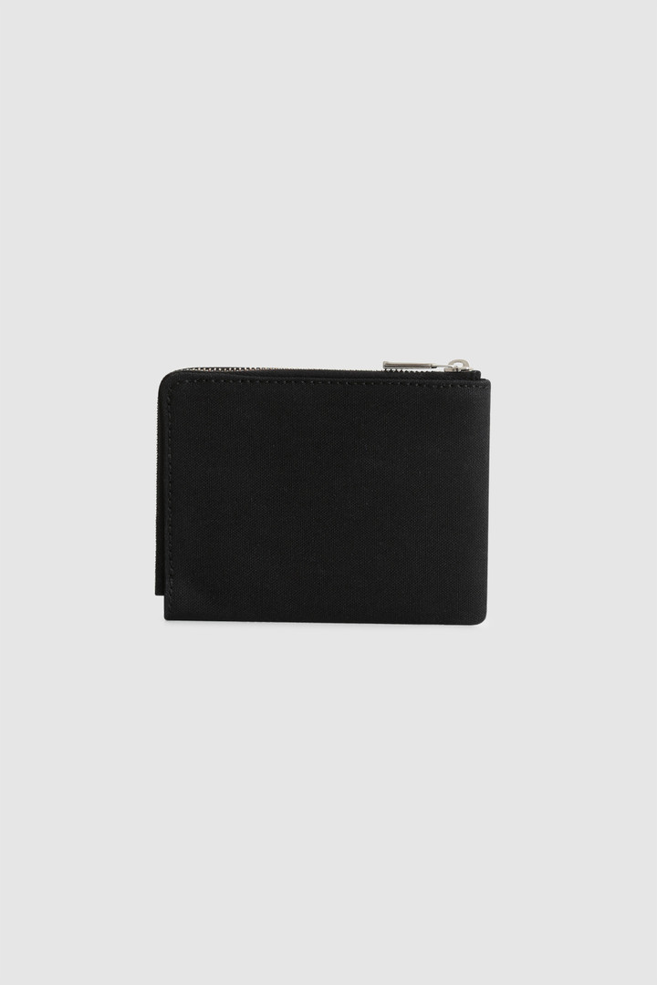 Portefeuille en cuir et tissu British Millerain