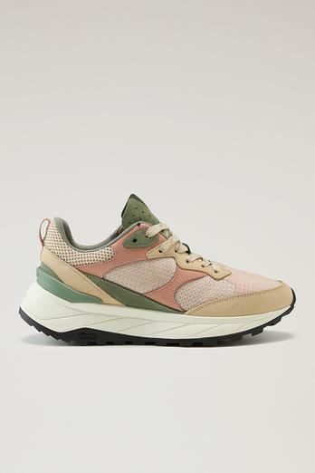 Sneakers Running en tissu Ripstop et nubuck Beige | Woolrich
