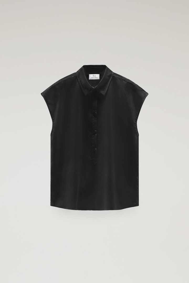 Popeline blouse van puur katoen Zwart photo 5 | Woolrich