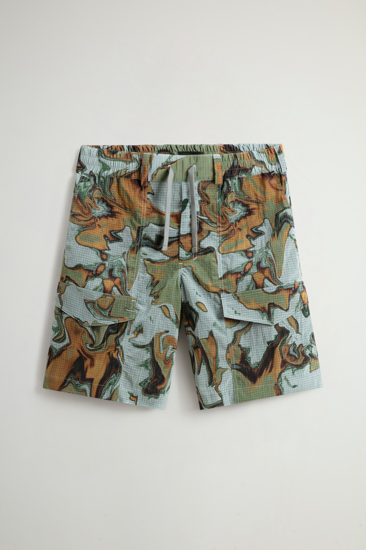 Short en nylon Ripstop Olmetex à motif tie and dye by Todd Snyder Vert photo 4 | Woolrich