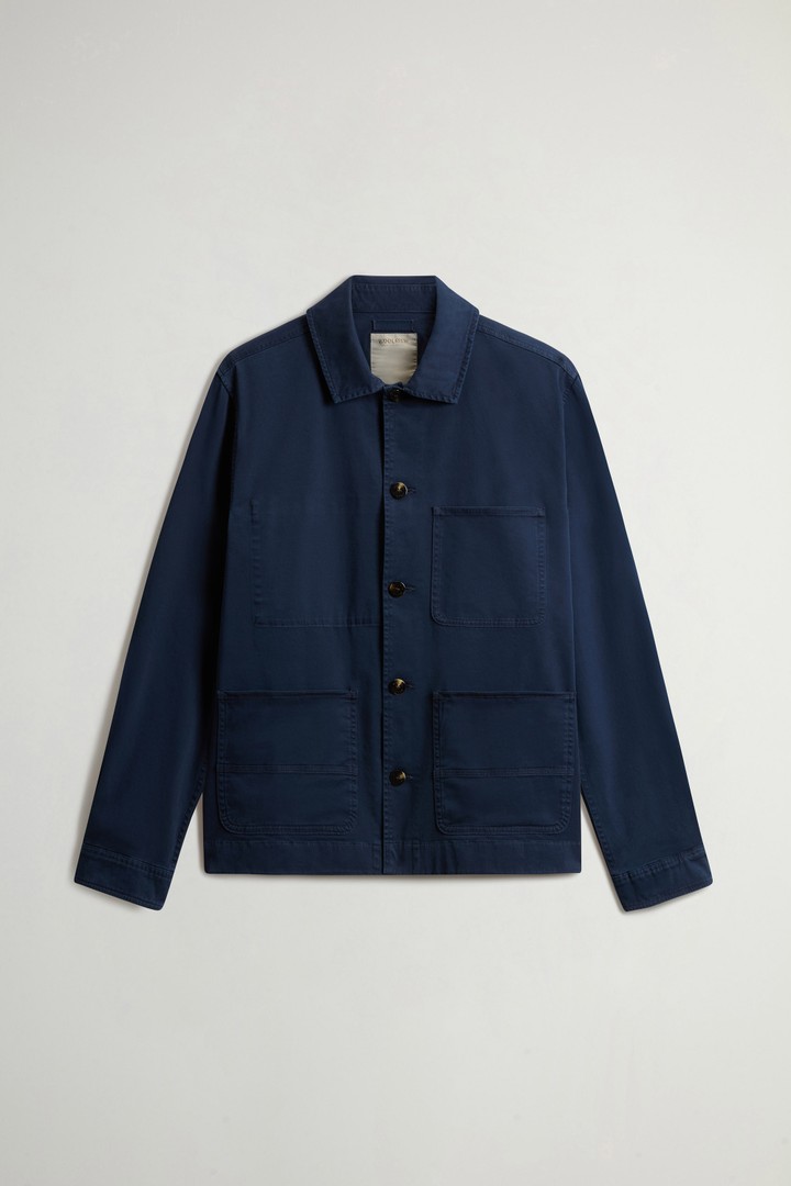 Giacca a camicia Chore tinta in capo in twill di cotone Blu photo 5 | Woolrich