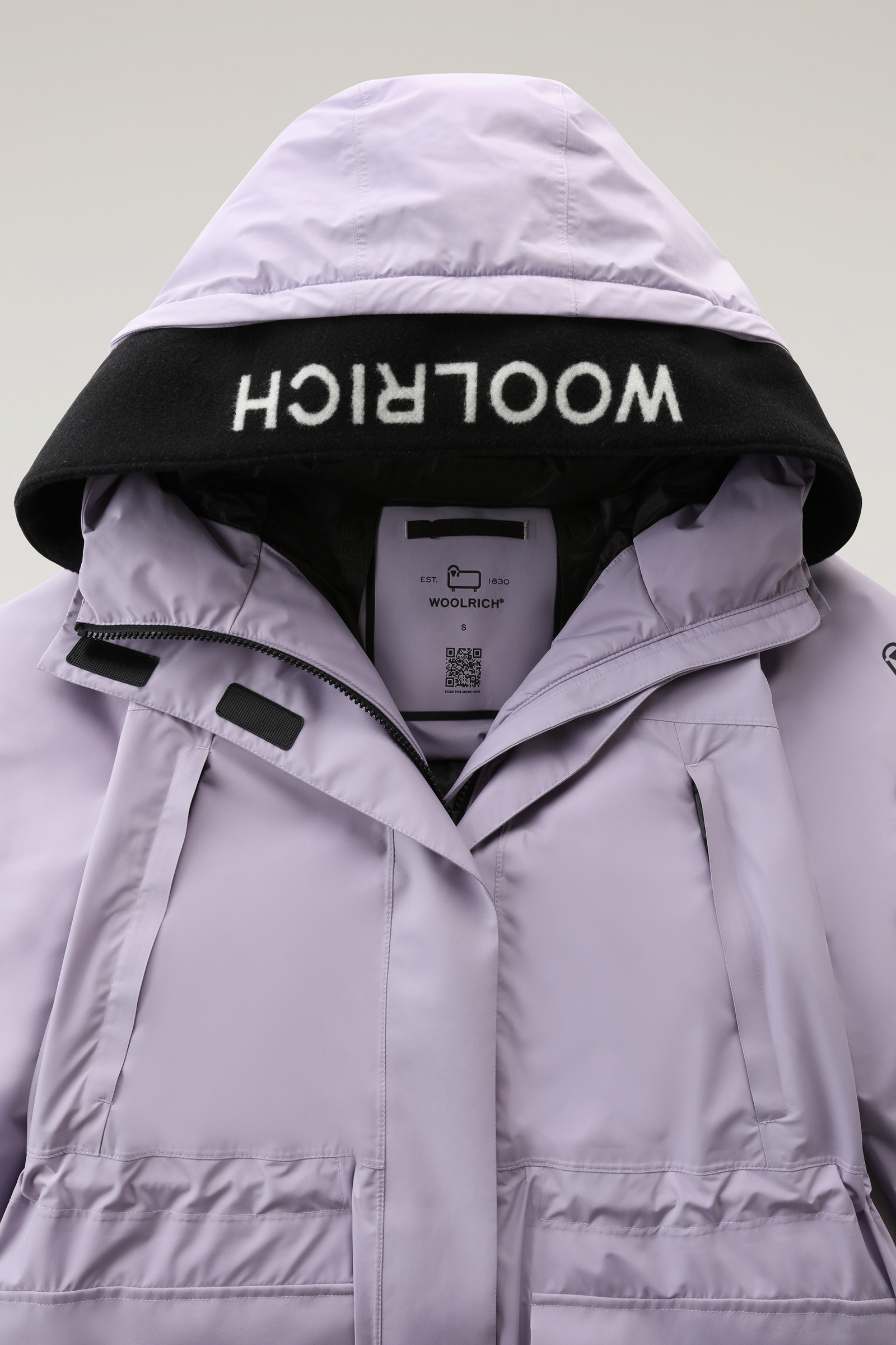Harveys Waterproof Parka in Pertex Revolve Lilac photo 6 | Woolrich