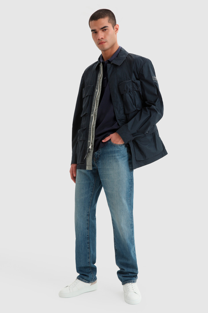 Polo Gracious en piqué de coton extensible bleu photo 2 | Woolrich