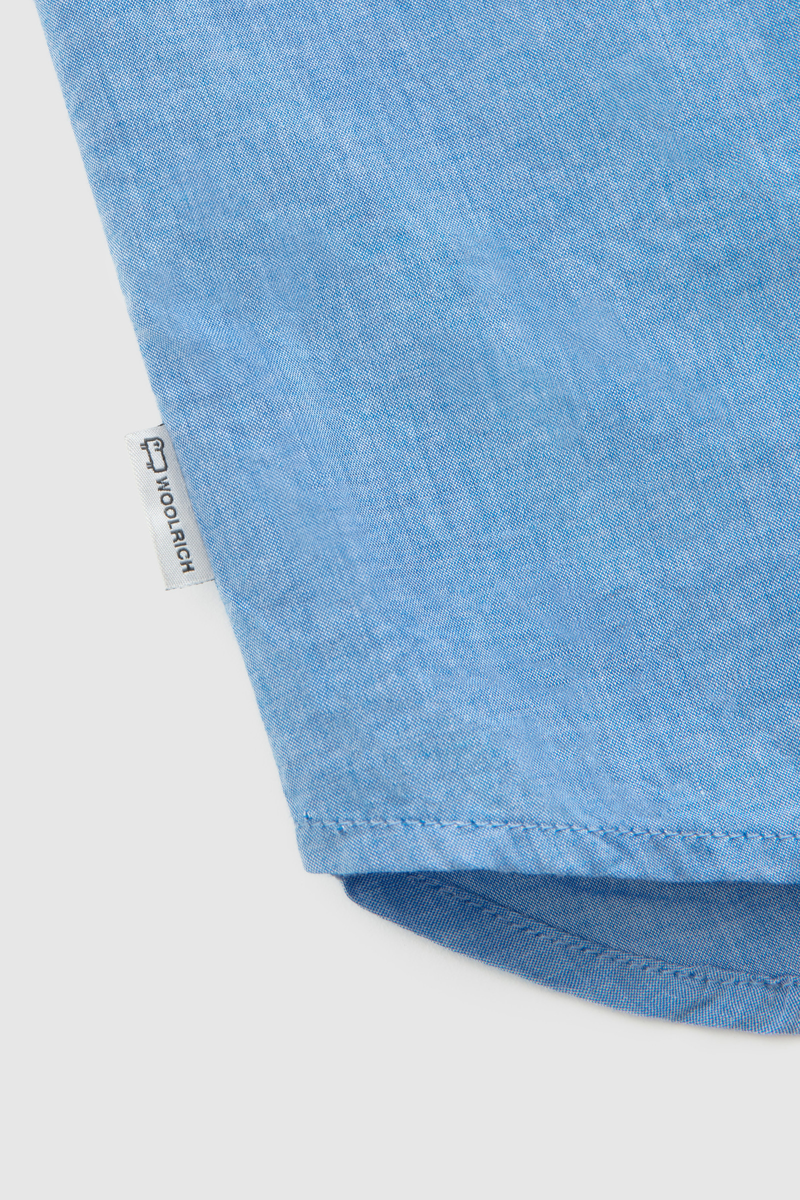 Chambray Shirt with Ruffle Trims Blue photo 8 | Woolrich