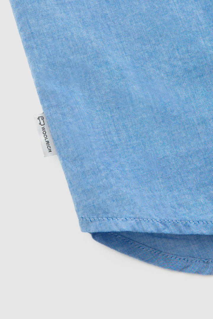 Chambray Shirt with Ruffle Trims Blue photo 8 | Woolrich