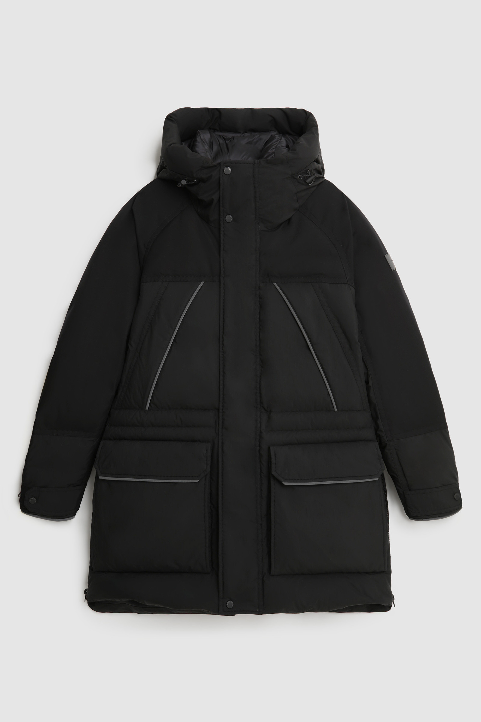 Teton Padded Parka in Ripstop Cotton Black photo 8 | Woolrich