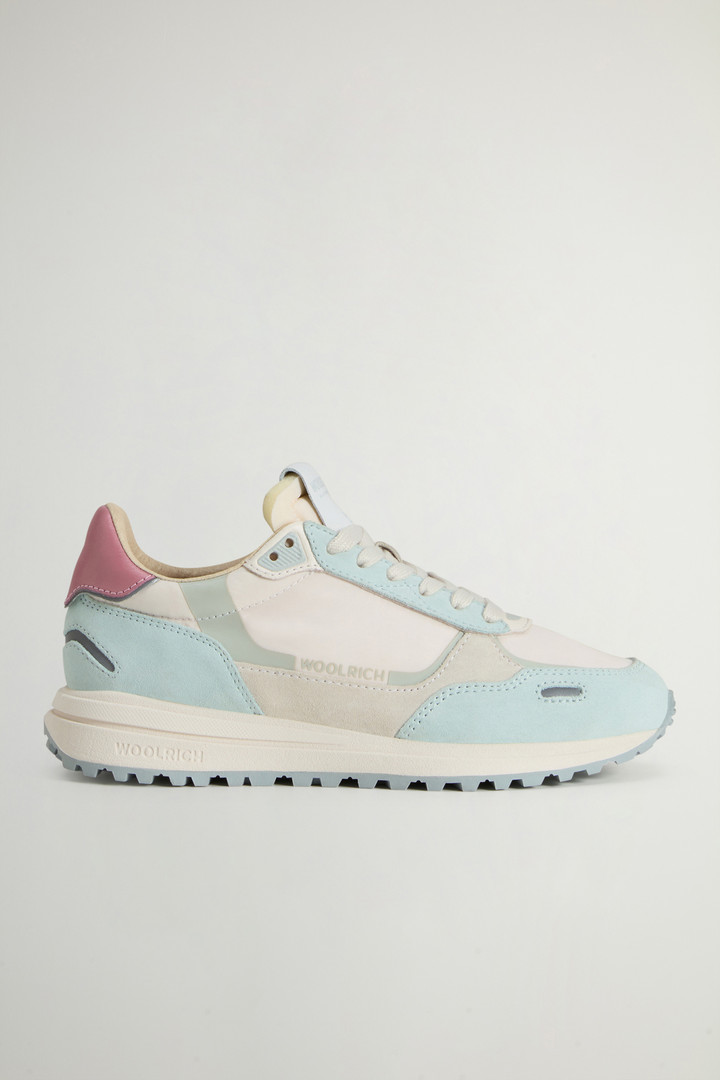 Retro Sneakers aus Nylon mit Besätzen aus Leder und Wildleder Rosa photo 1 | Woolrich