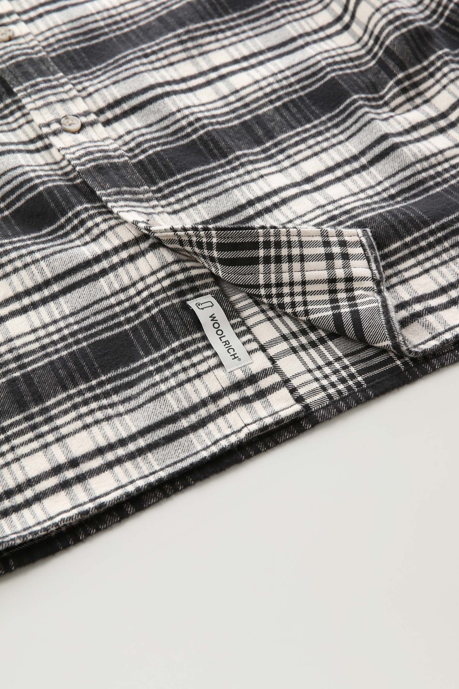 Traditional Flannel Check Shirt White photo 9 | Woolrich