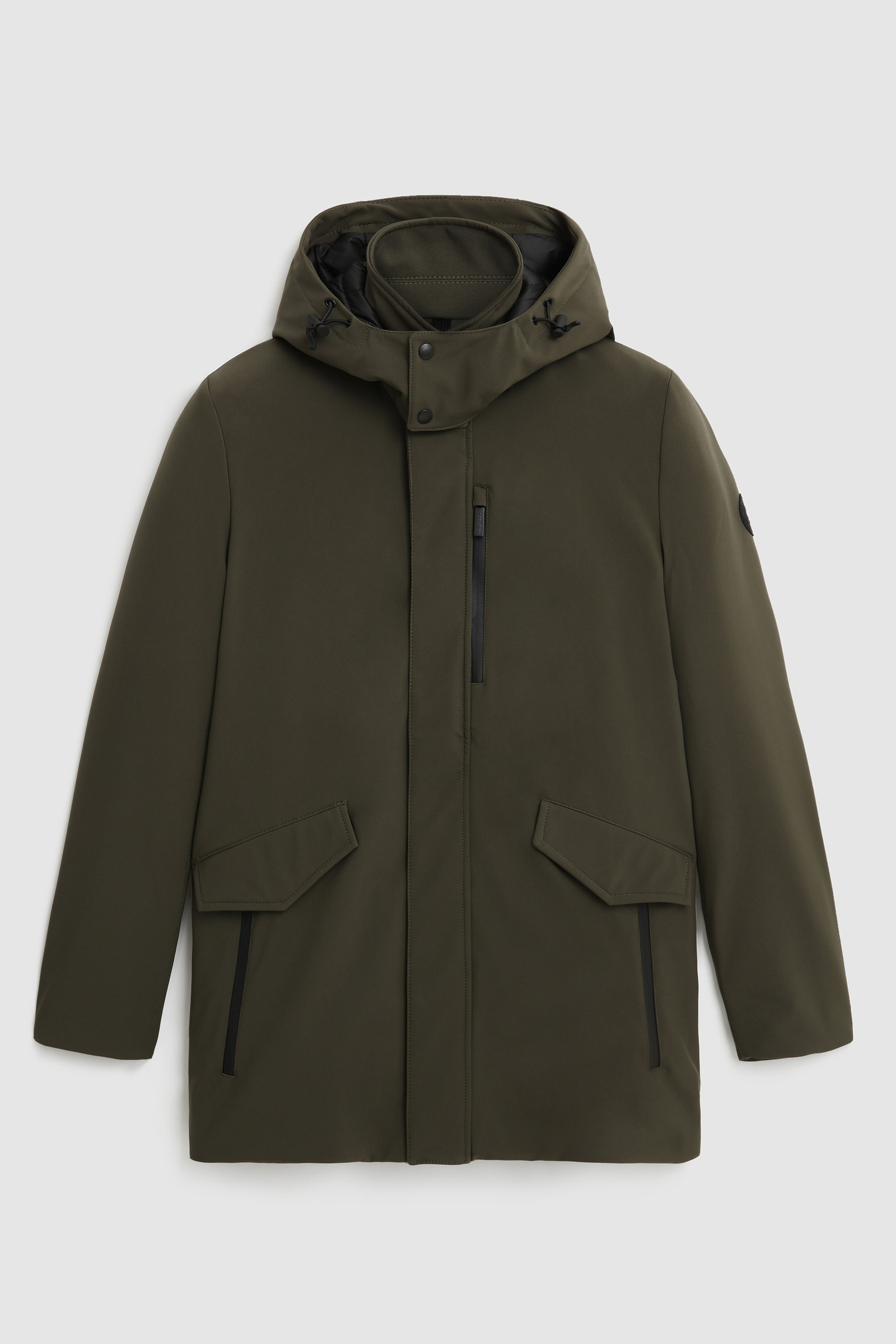 Barrow Mac Soft Shell Jacket with Removable Hood Green photo 7 | Woolrich