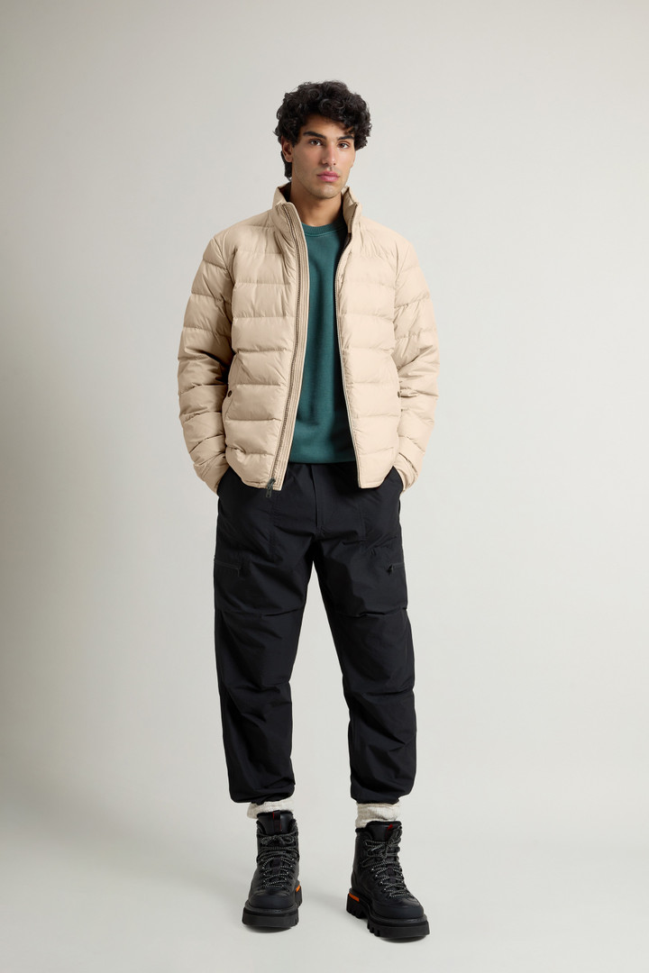 Lightweight Down Jacket in Microfiber Beige photo 2 | Woolrich