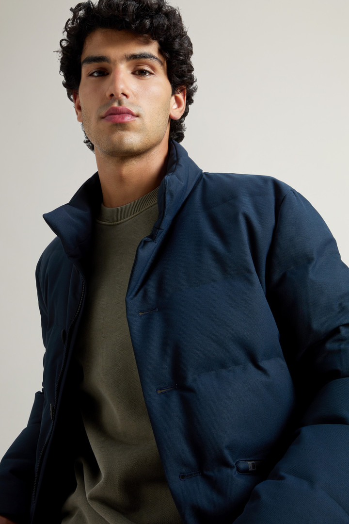 Navy blue padded coat hotsell