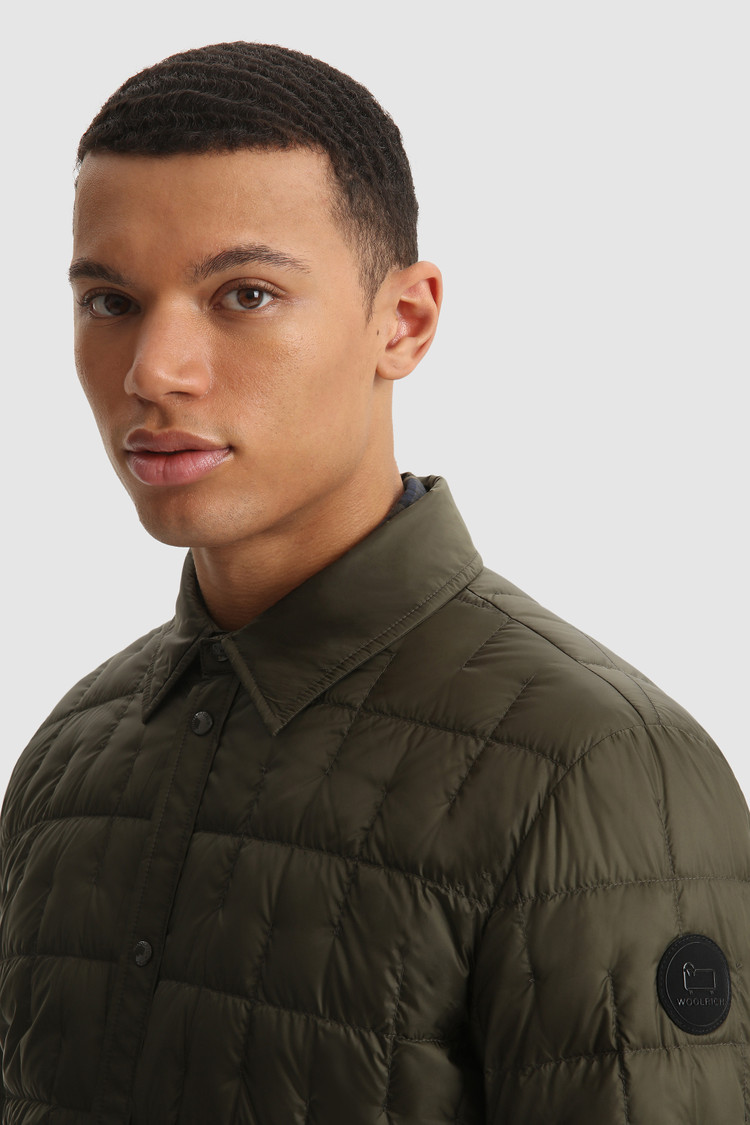 Deepsix packable overshirt in recycled nylon