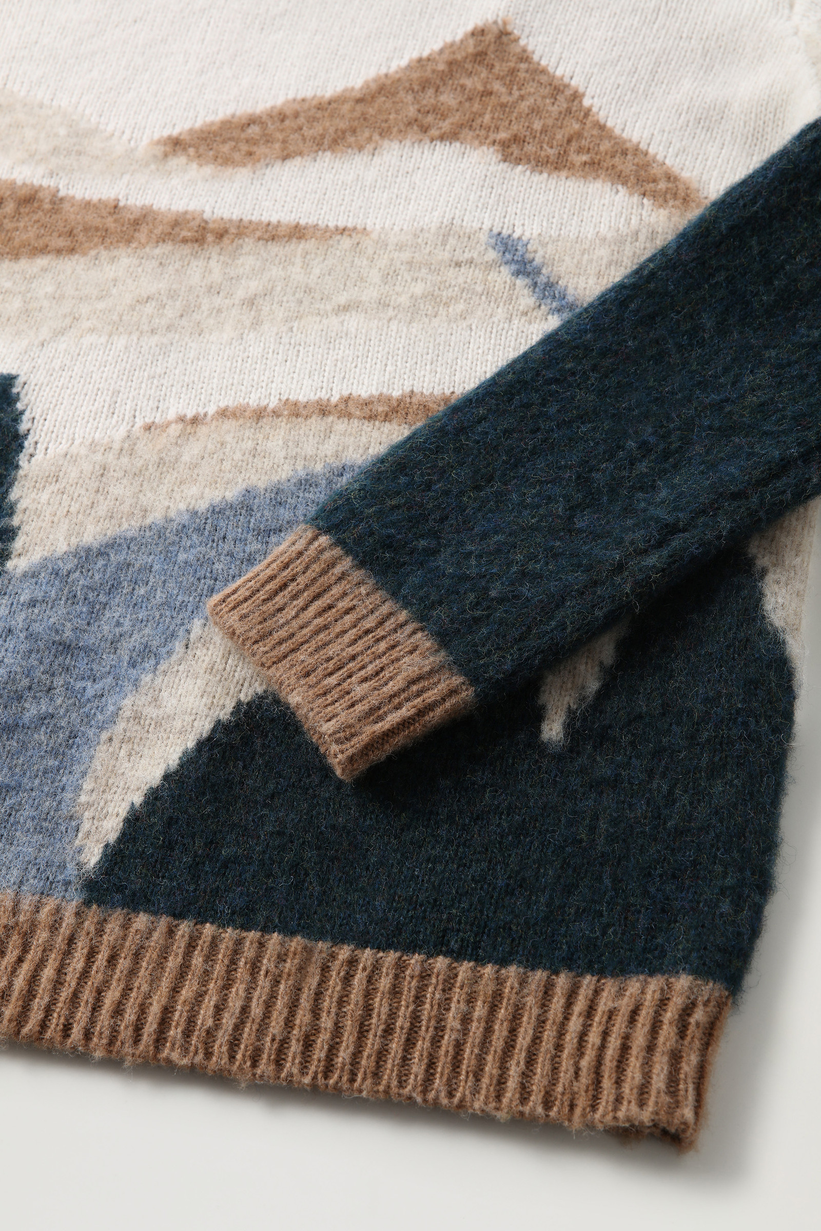 Landschap crewneck trui in shetland wol bruin photo 7 | Woolrich