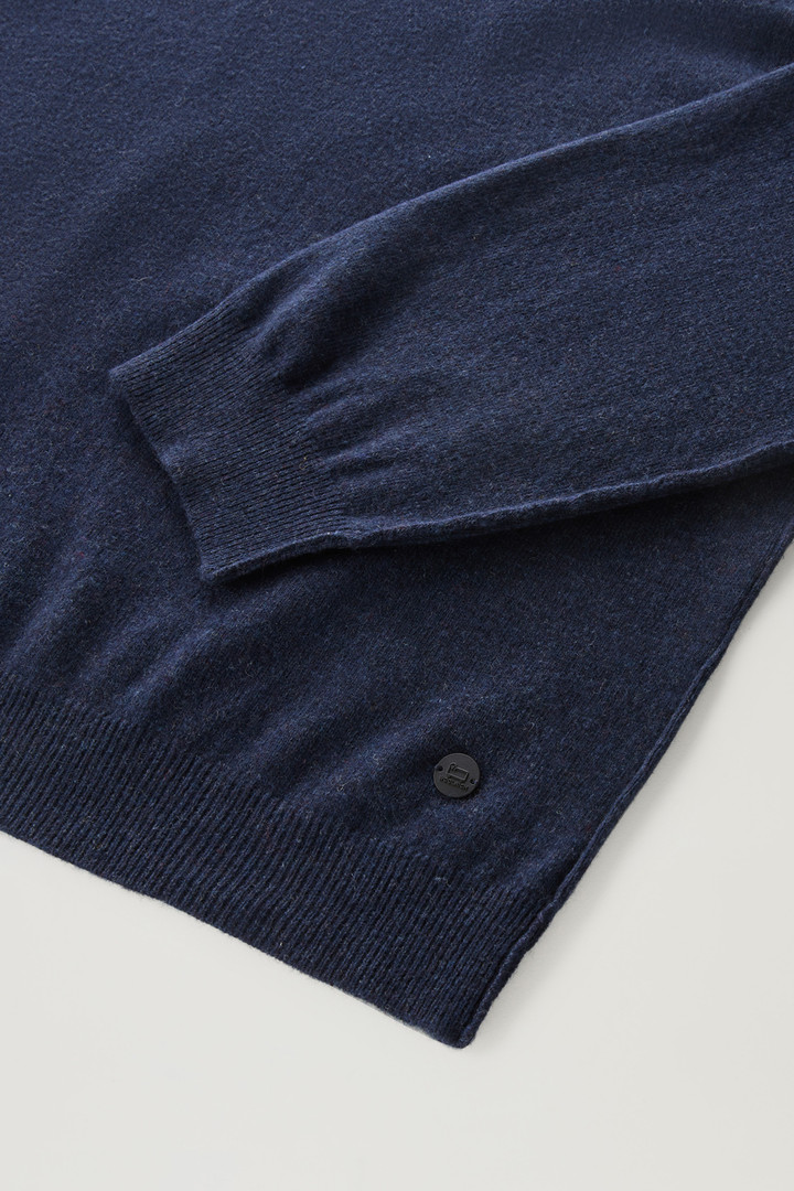 Crewneck Sweater in Merino Wool Blend Blue photo 7 | Woolrich