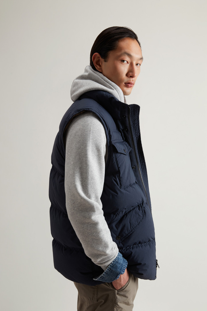 Garment-Dyed Quilted Nylon Vest Blue photo 4 | Woolrich