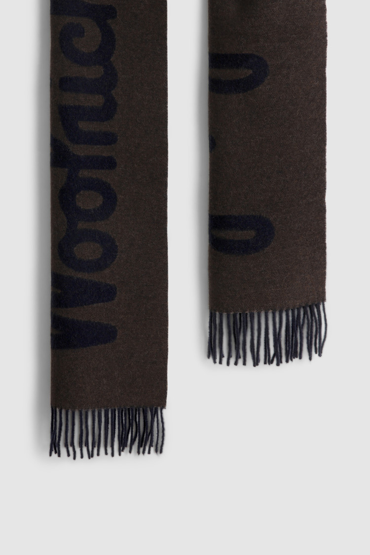 Pure virgin wool Scarf with maxi logo