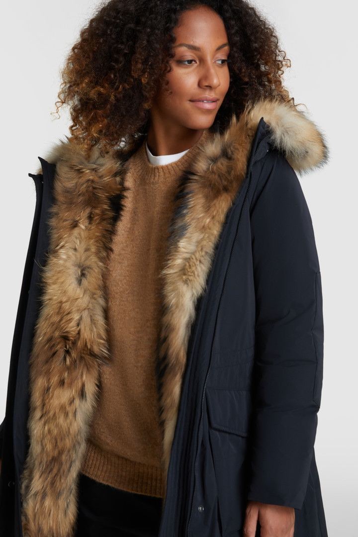 Parka Military con piel de mapache