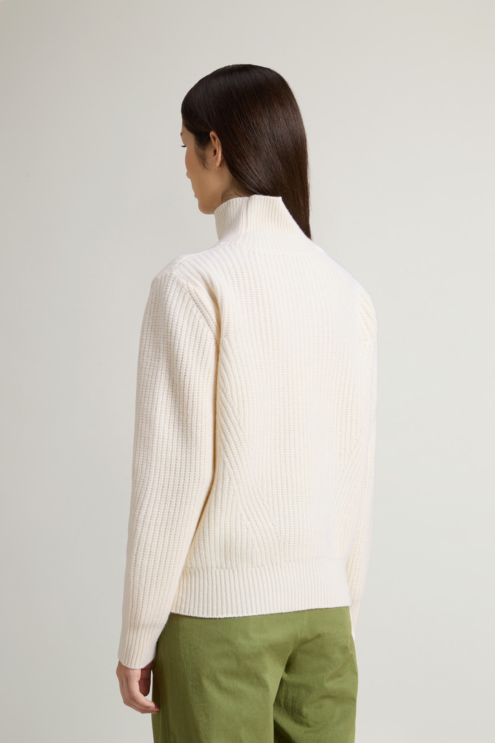 Canberra Turtleneck Sweater in Pure Virgin Wool White photo 3 | Woolrich