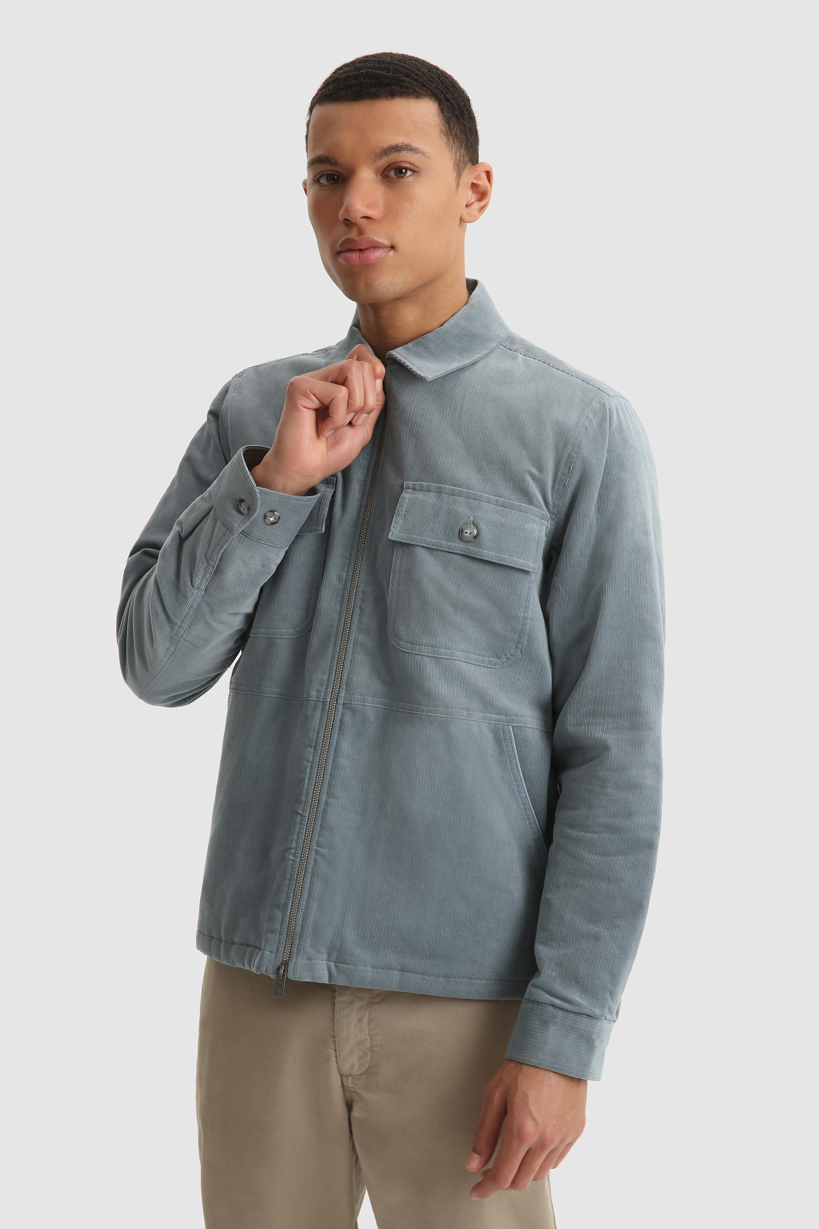 Stag Shirt in Velvet with PrimaLoft Padding Blue | Woolrich
