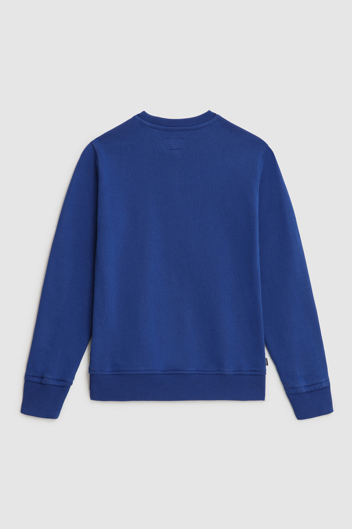 Felpa girocollo in cotone con logo