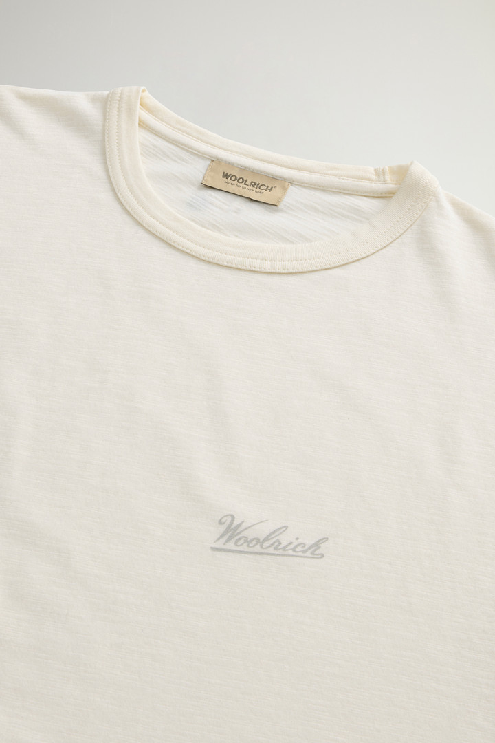 T-shirt in puro cotone fiammato Bianco photo 6 | Woolrich