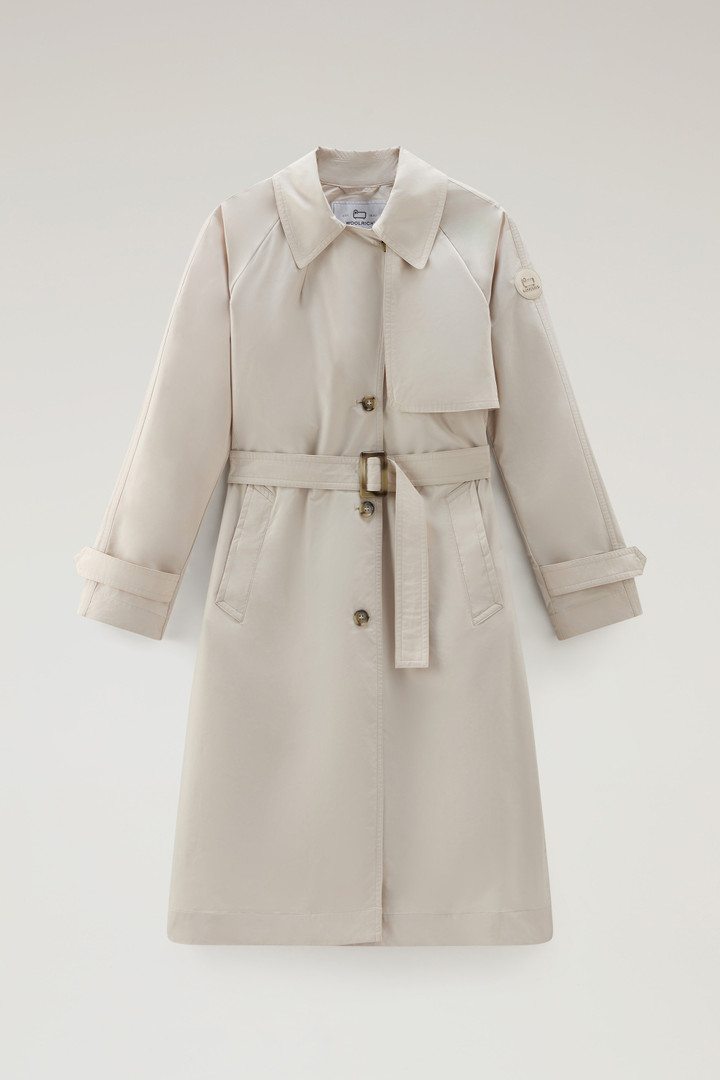 Trench Coat in Urban Touch Fabric with Belted Waist Beige photo 5 | Woolrich