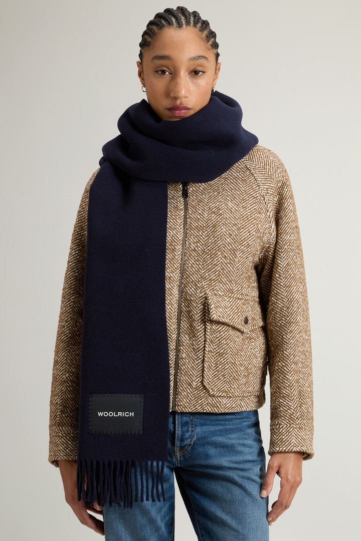 Pure Virgin Wool Scarf Blue photo 5 | Woolrich