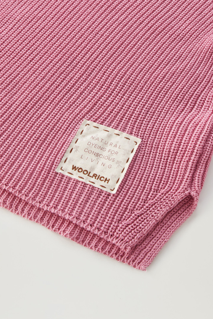 Crewneck Sweater in Pure Cotton with Natural Garment-Dye Finish Pink photo 7 | Woolrich