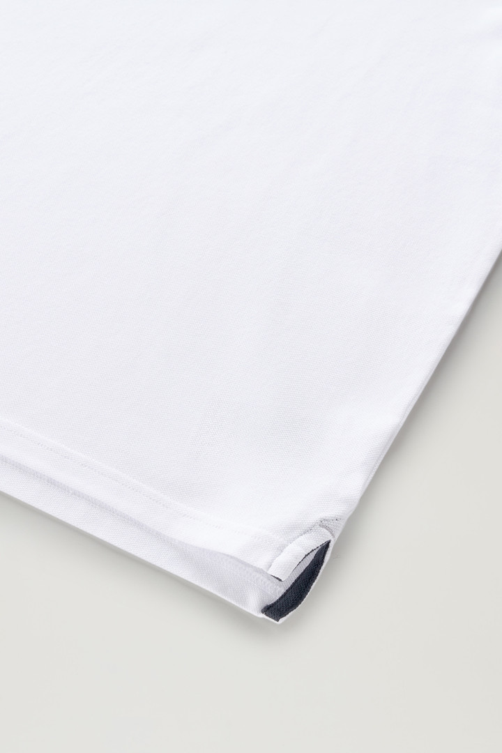 Polo-Shirt aus Piqué aus reiner Baumwolle Weiß photo 7 | Woolrich