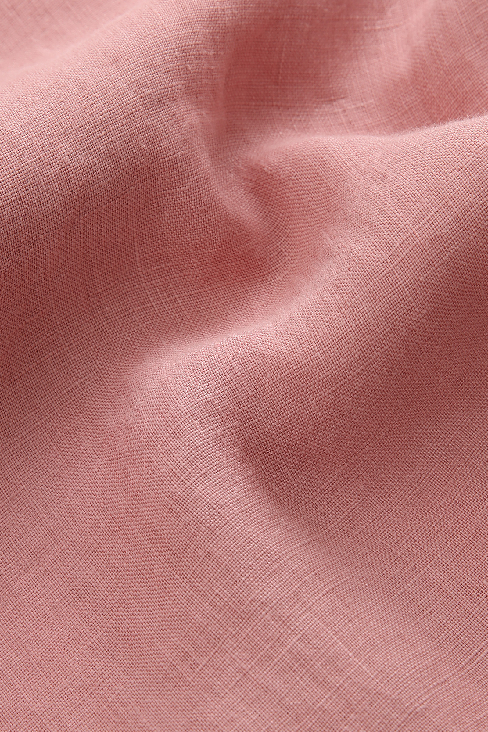 Camisa de puro lino teñida en prenda con cuello mao rosado photo 9 | Woolrich